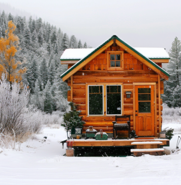 Tiny House dans la neige